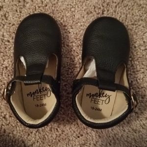 Monkey Feet black t-straps size 18-24M